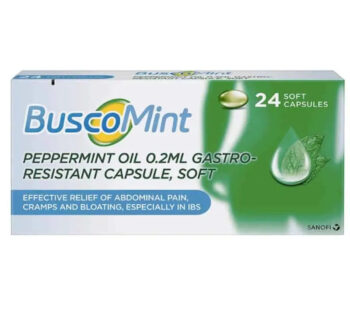 Buscomint Peppermint Oil 0.2ml – 24 Capsules