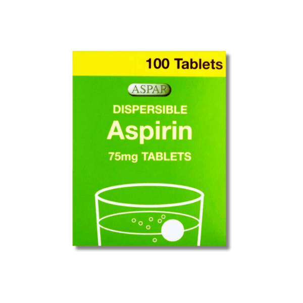 Dispersible Aspirin 75mg Tablets 100 Tablets