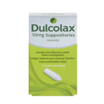 Dulcolax 10mg Suppositories – 12 Suppositories