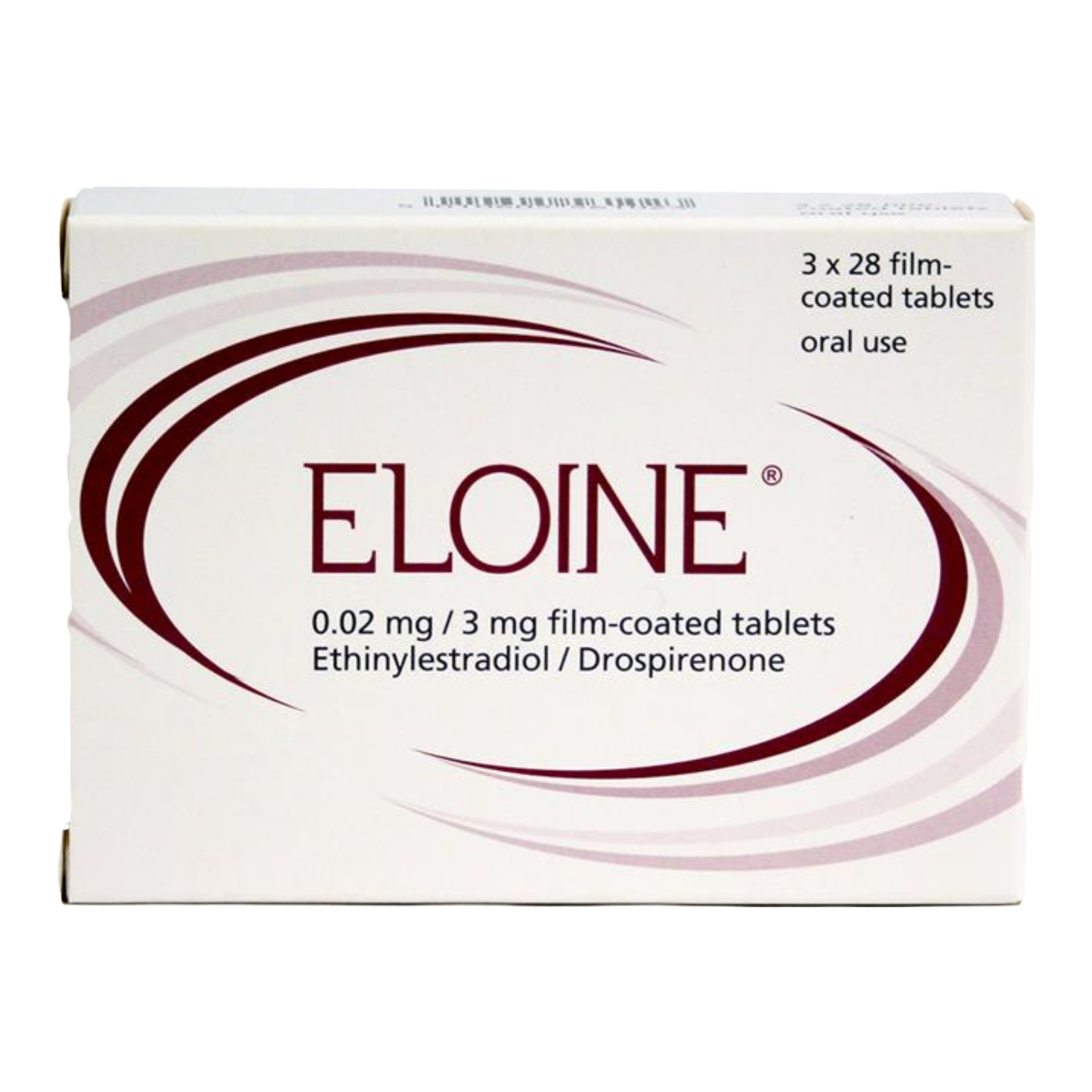 Box of Eloine Tablets used for contraception