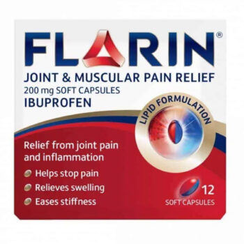 Flarin Joint And Muscular Pain Relief 200mg Soft Capsules – 12 Capsules