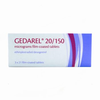 Box of Gedarel Tablets used to prevent pregnancy