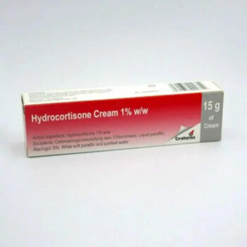 Box of Hydrocortisone Cream used to treat skin irritation
