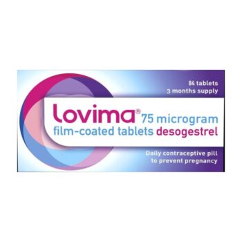 Box of Lovima used to prevent pregnancy