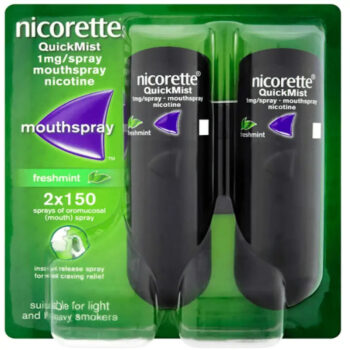 Nicorette Quickmist 1mg Mouthspray Freshmint 2 X 150 Doses