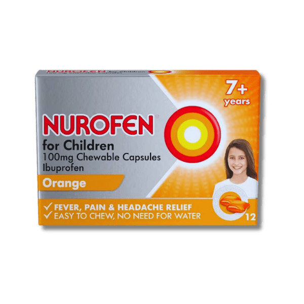 Nurofen 7 + Years Orange 12 Chewable Capsules
