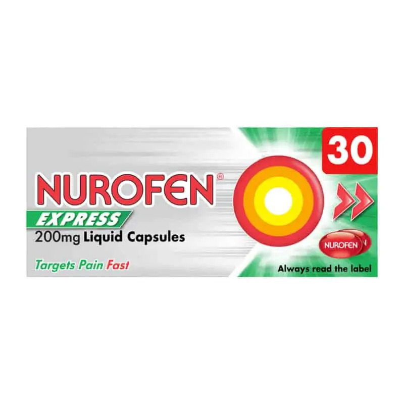 Nurofen Express 200mg 30 Liquid Capsules