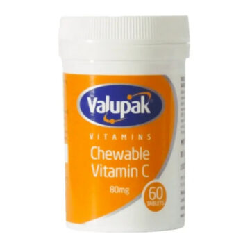 Valupak Chewable Vitamin C 80mg – 60 Tablets
