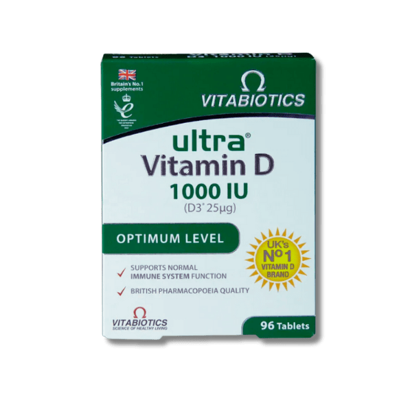 Vitabiotics Ultra Vitamin D 1000 IU Optimum Level 96 Tablets