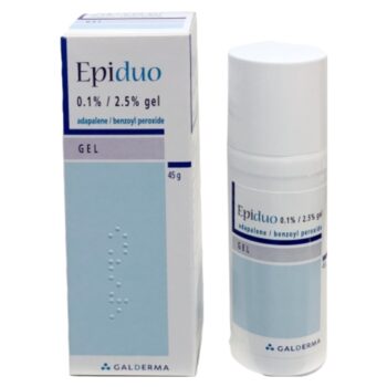 Box of Epiduo Gel used for acne treatment