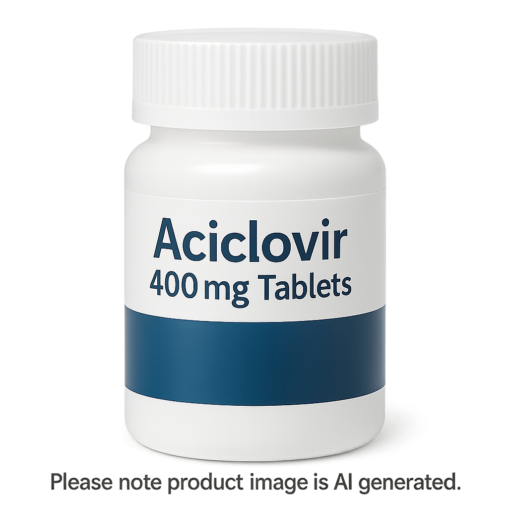 Aciclovir 400mg Tablets for herpes virus treatment