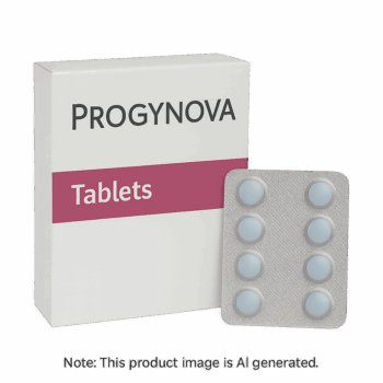 Box of Progynova Tablets for oestrogen replacement