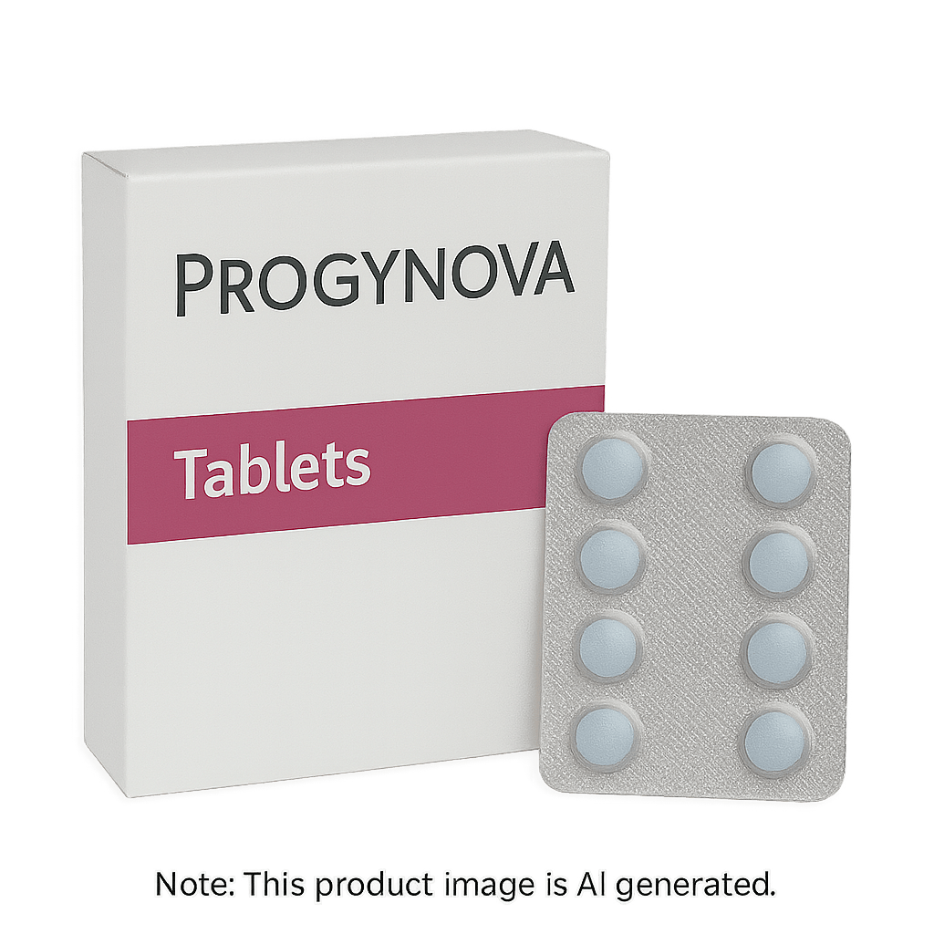 Box of Progynova Tablets for oestrogen replacement