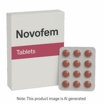 Box of Novofem Tablets for menopausal symptom relief