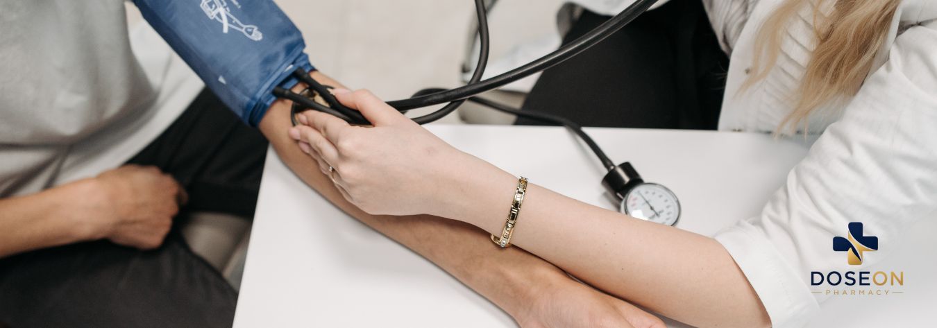 Getting a blood pressure test