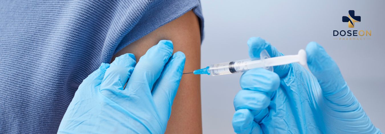Hay fever injection being administered